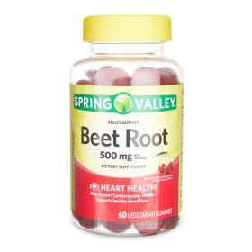 Spring Valley 500mg Beet Root Vegetarian Gummy Supplement; 60 Count