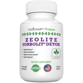 Zeolite Detox 240 Capsules Zeolite Capsules Sorbolit Ultra FINE 1-2 µm Zeolite Clinoptilolite Powder 95% 3X Activated Zeolite Supplement 4 Months Sup